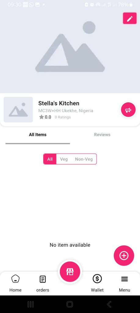 Screenshot showing the Store settings section in the 2Snappy Store vendor app where vendors manage store info